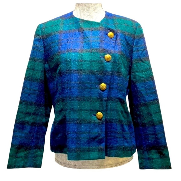 Vintage Pendleton Petite Virgin Wool Double Breasted Jacket - Picture 1 of 6